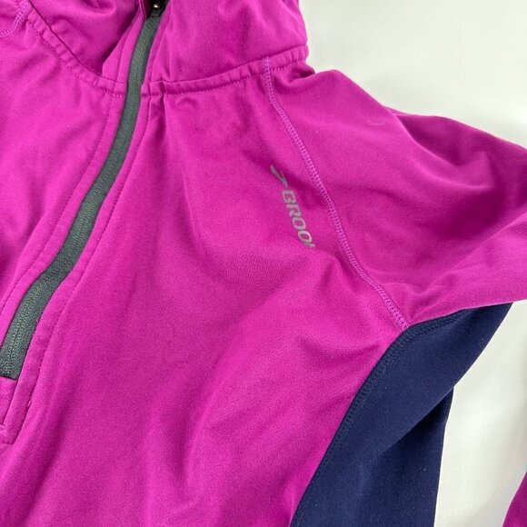 Brooks Drilayer Technology pullover stretch Color Block 1/4 Zip Size Medium - Picture 13 of 14